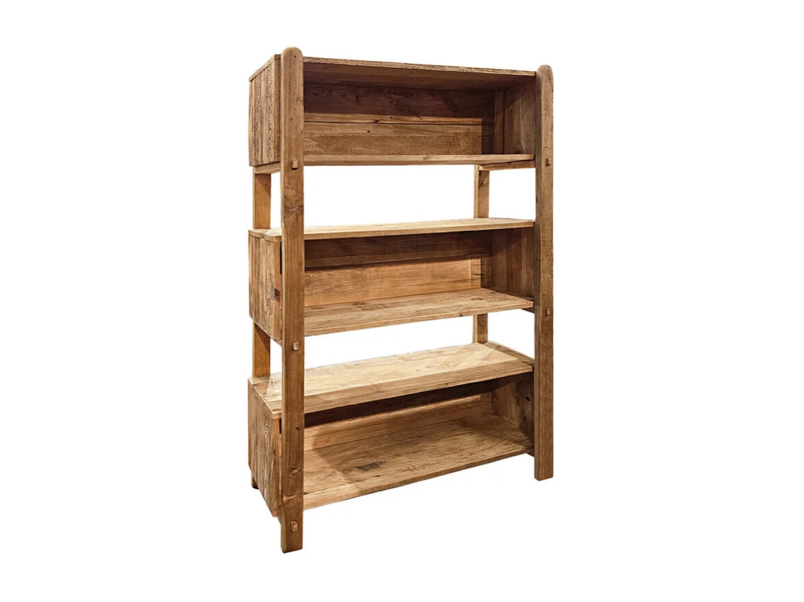 Étagère / Bibliothèque H.162 cm en bois de pin recyclé massif - CHALET