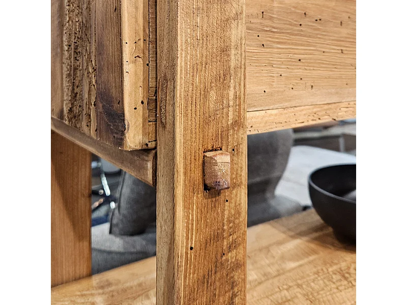 Étagère / Bibliothèque H.162 cm en bois de pin recyclé massif - CHALET