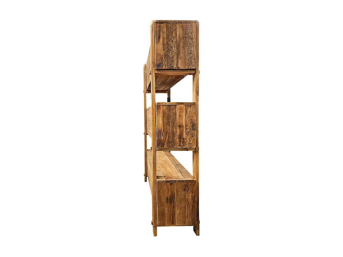 Étagère / Bibliothèque H.162 cm en bois de pin recyclé massif - CHALET