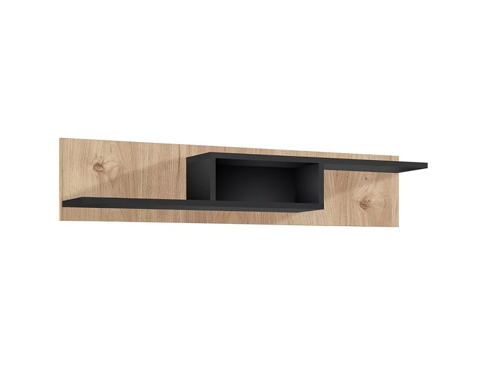 Étagère murale CRISS – Chêne clair et noir – 150 cm