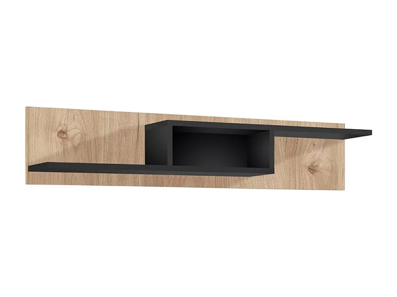 Étagère murale CRISS – Chêne clair et noir – 150 cm