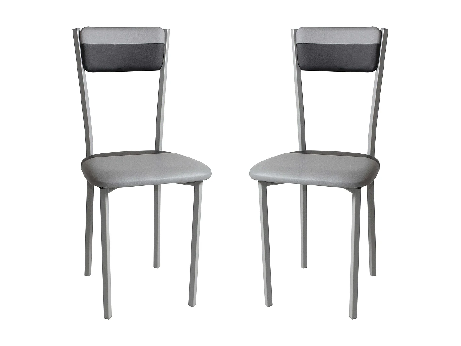 Pack 2 Sillas Cocina Comedor Moderno Negro/Gris 89x43x45 cm