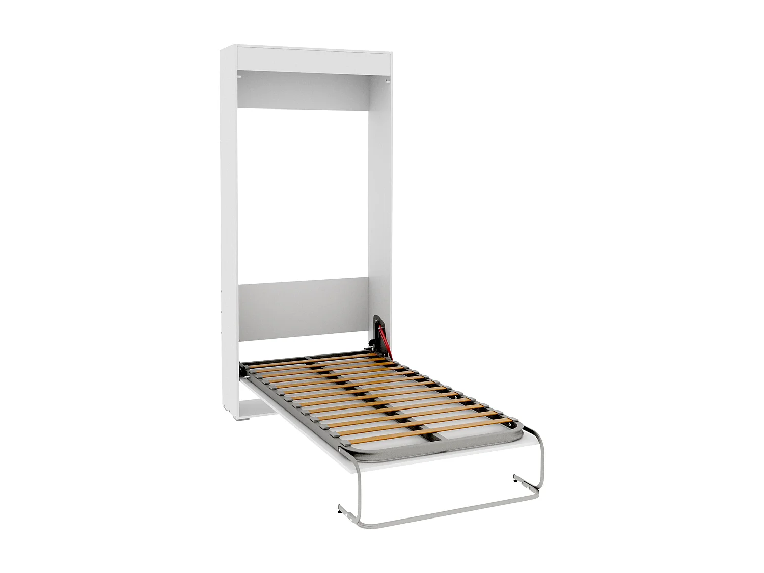 Cama Plegable Juvenil Invitados Abatible Vertical Blanco Mate 90x190 cm