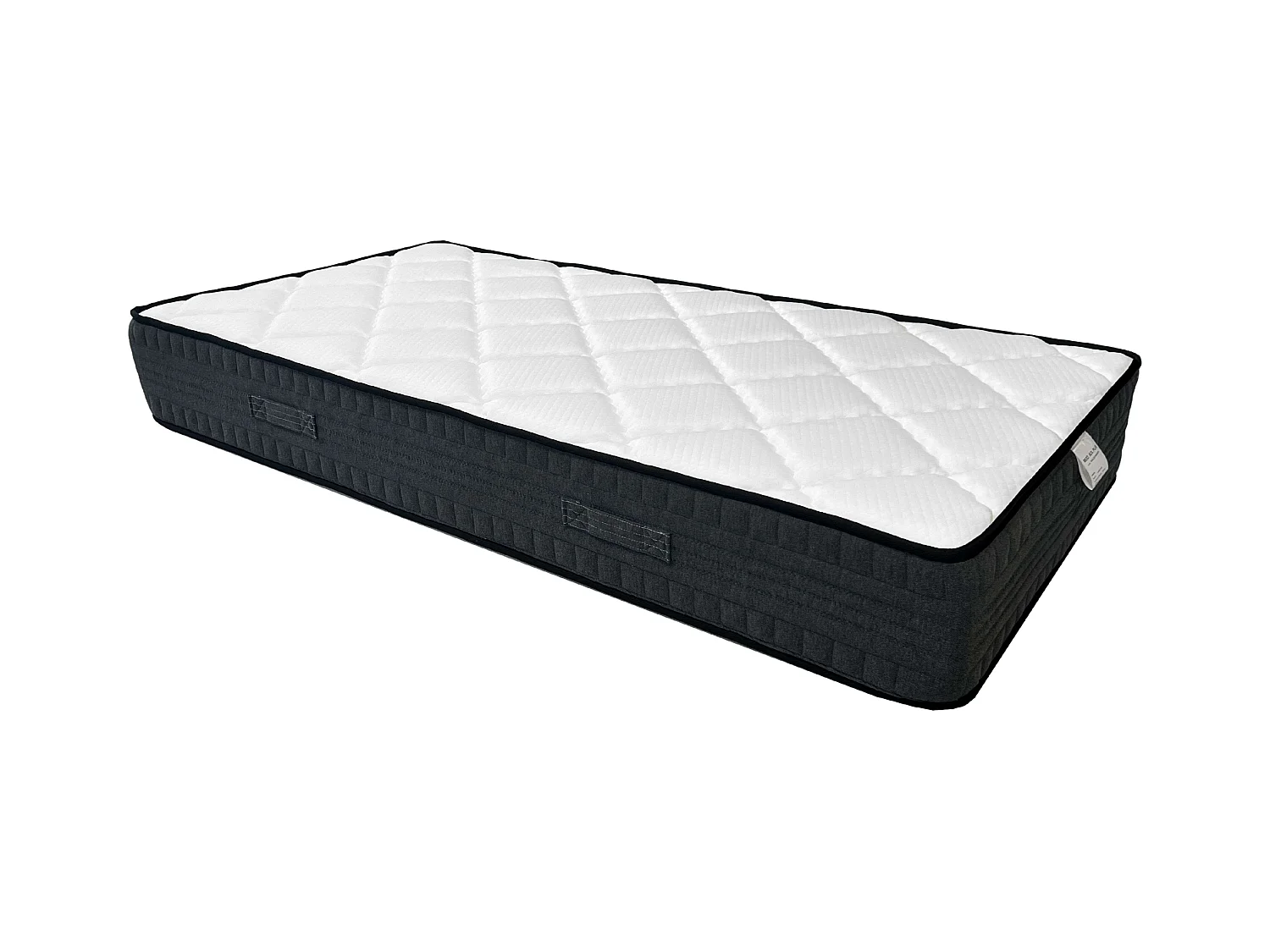 Matelas Alpha 90x190 cm Ressorts ensachés Blanc Hauteur 25 cm