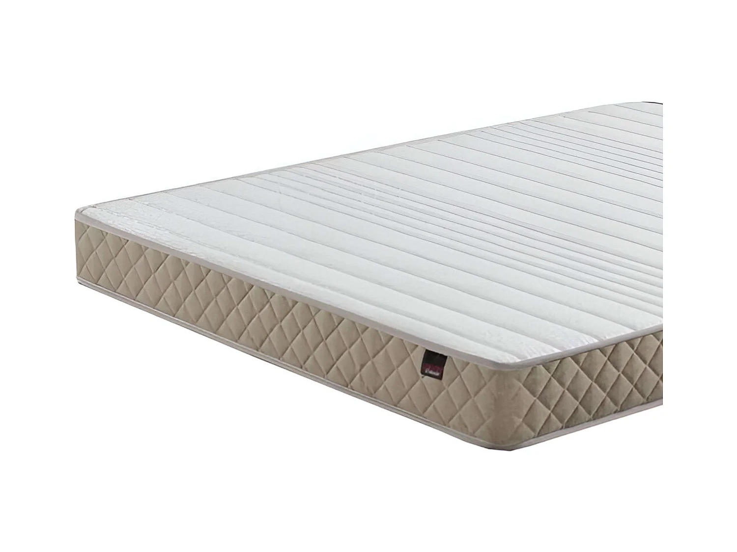 Matelas 135x180 cm Respirant Fermeté Moyenne Noyau Souple Fibres Naturelles