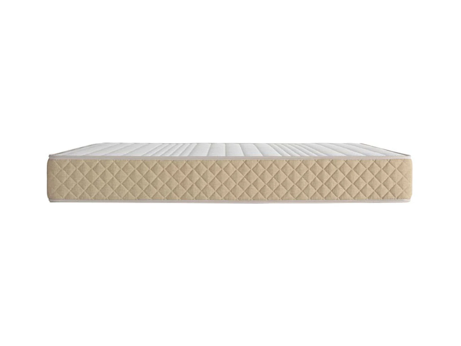 Matelas 135x190 cm Respirant Fermeté Moyenne Noyau Souple Fibre Naturelle