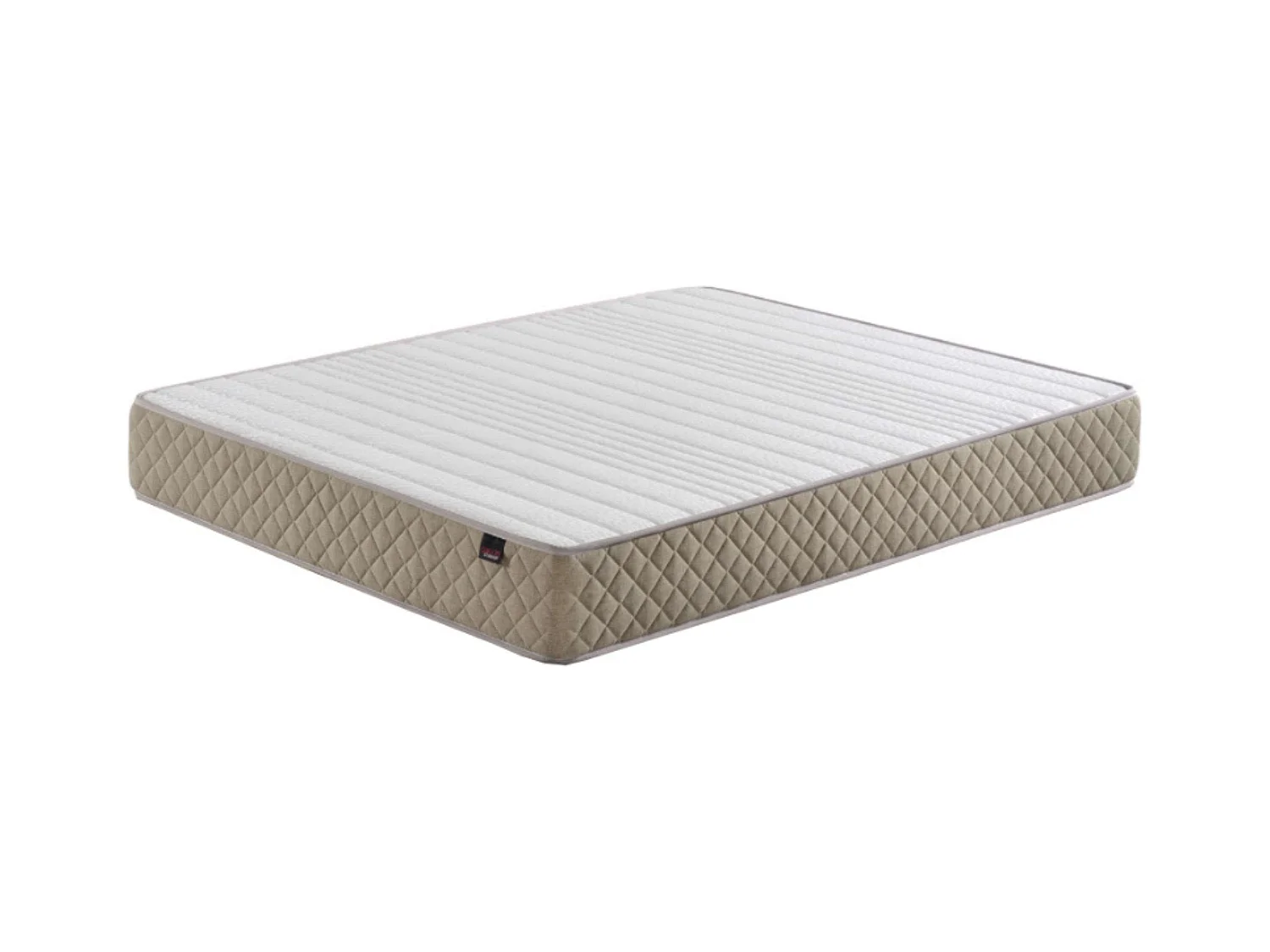 Matelas 135x180 cm Respirant Fermeté Moyenne Noyau Souple Fibres Naturelles