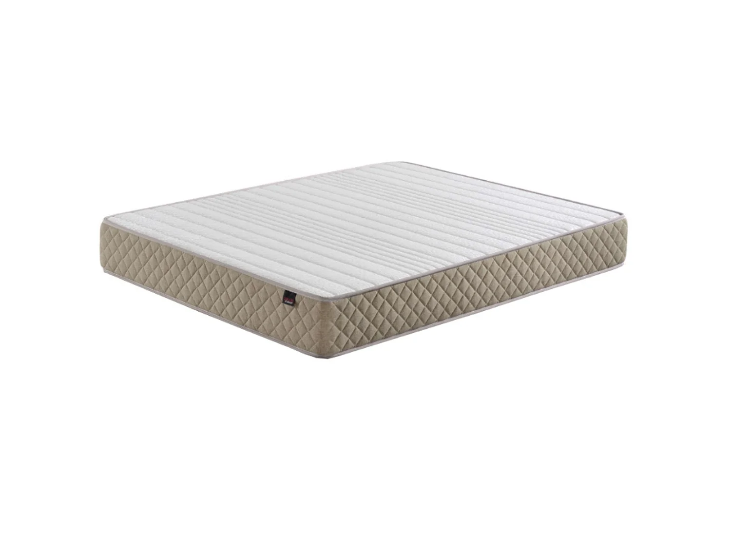 Matelas 135x180 cm Respirant Fermeté Moyenne Noyau Souple Fibres Naturelles