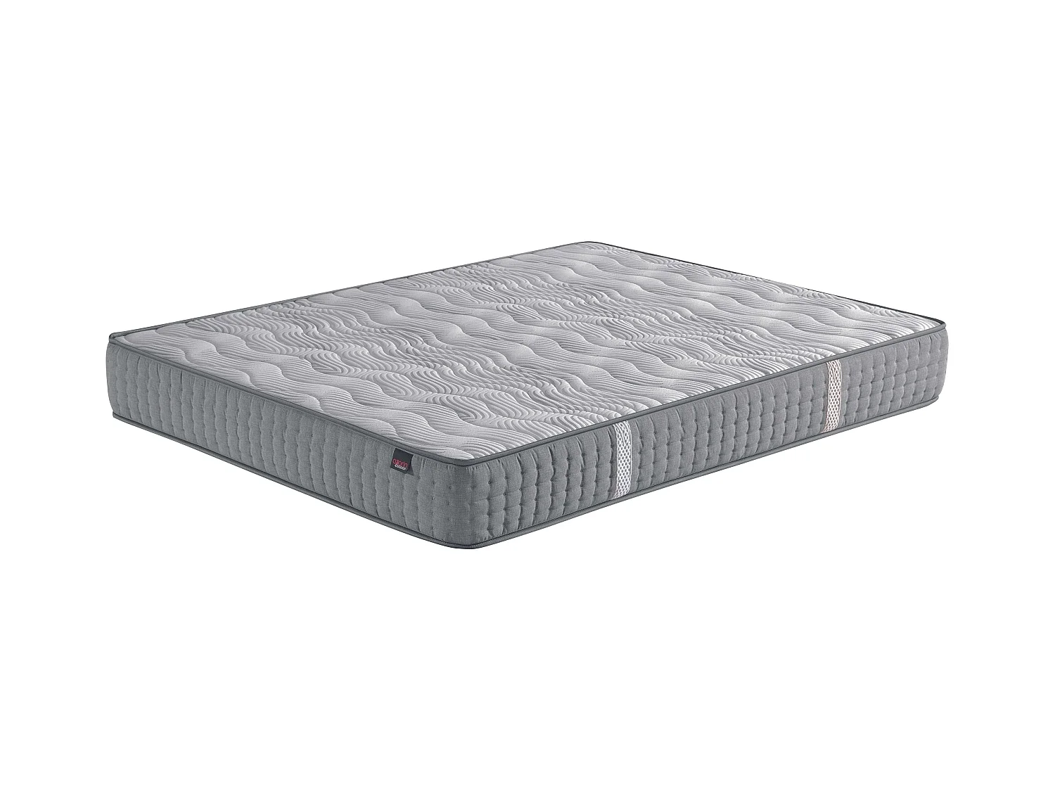 Matelas 90x190 cm Ressorts ensachés Viscoélastique Anti-acariens Fermeté Moyenne-Élevée