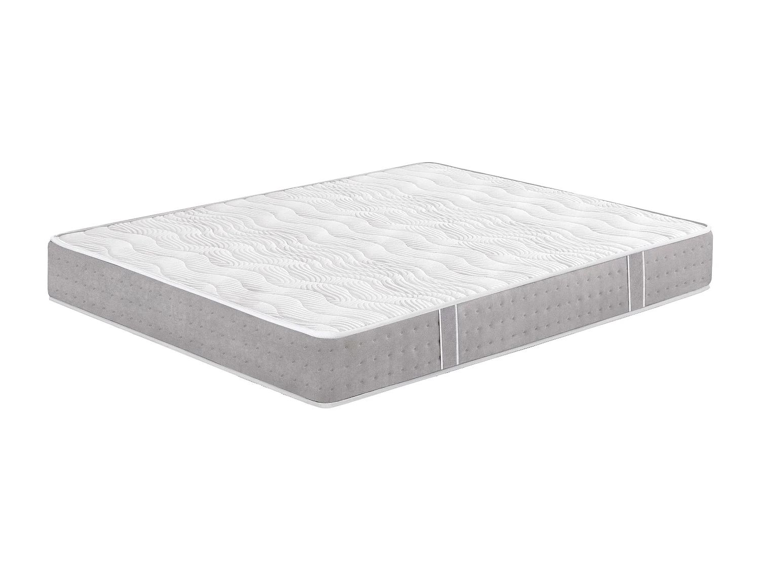 Matelas 90x190 cm Ressorts ensachés Viscoélastique Anti-acariens Fermeté Moyenne-Élevée