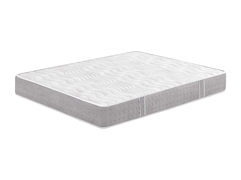 Matelas 105x190 cm Ressorts ensachés Viscoélastique Anti-acariens Hypoallergénique