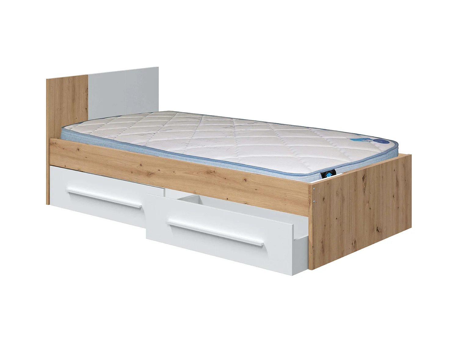 Matelas simple 105x190 cm Chambre Jeune Tissu Visco 3D 21 cm