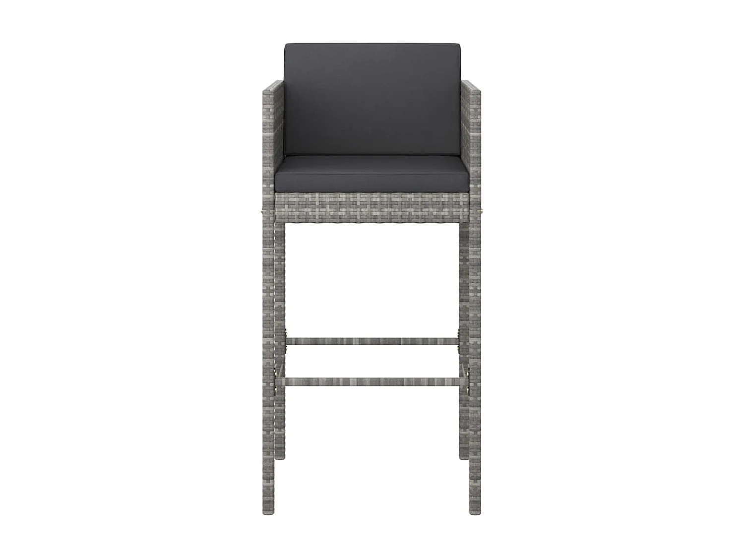 San Ferdinando di Puglia  Ensemble de bar de jardin 5 pcs et coussins Résine tressée Gris