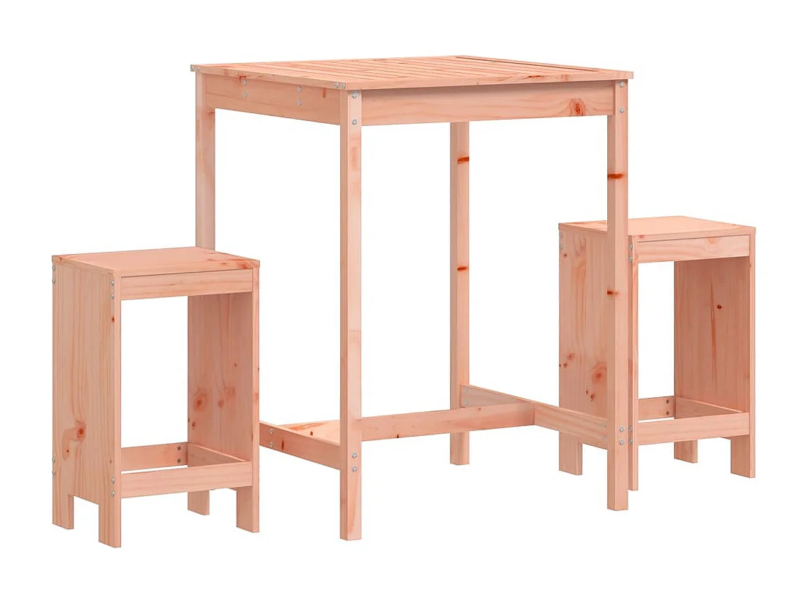 Zeynel  Ensemble de bar de jardin 3 pcs bois massif de Douglas