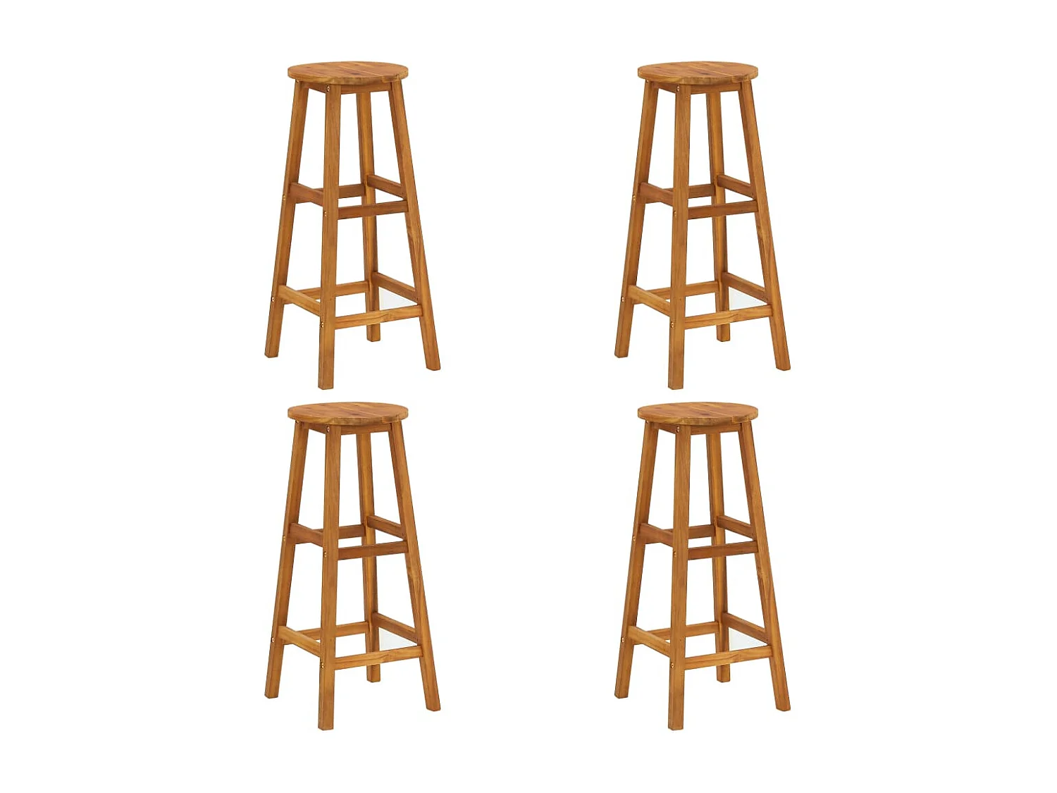 Braenor  Ensemble de bar de jardin 5 pcs bois d'acacia solide