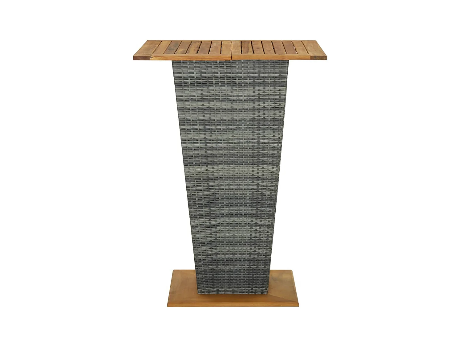 Gela  Ensemble de bar de jardin 5 pcs et coussins Résine tressée Gris