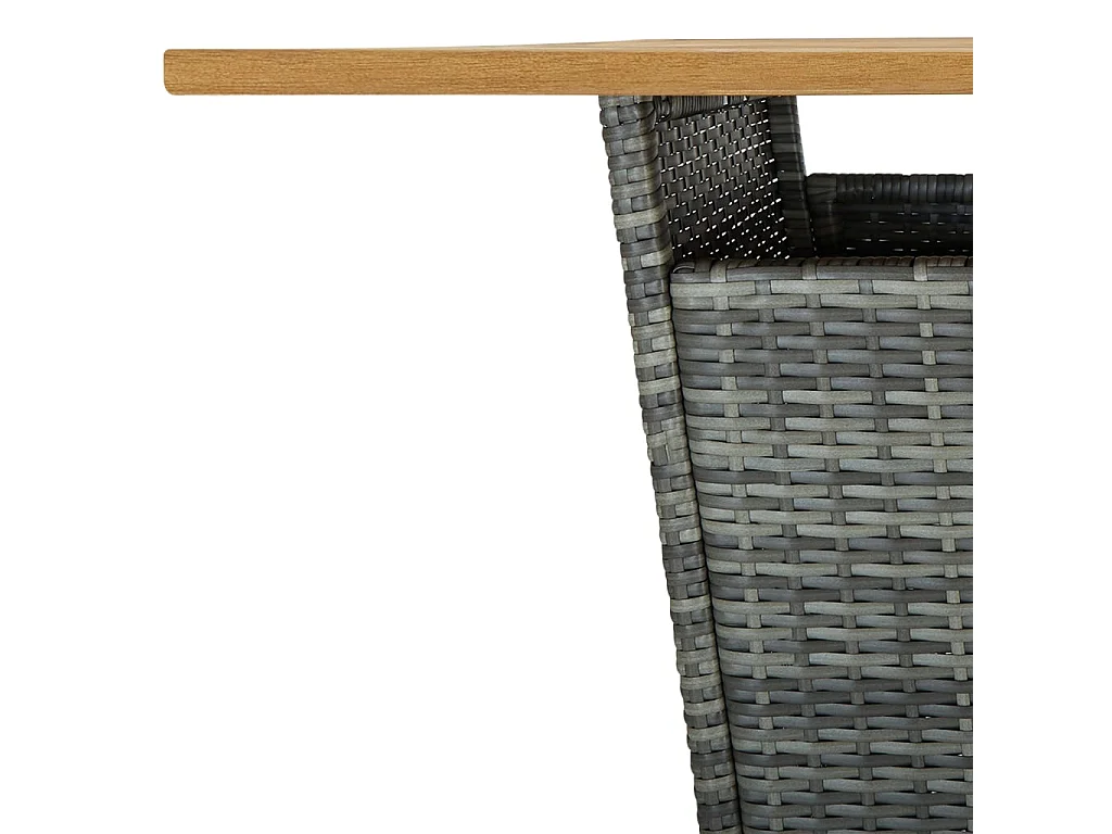 Gela  Ensemble de bar de jardin 5 pcs et coussins Résine tressée Gris