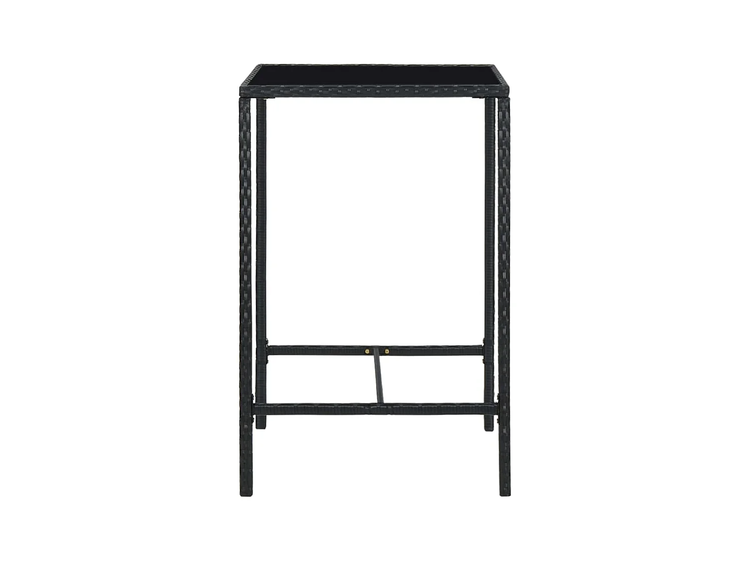 Helyra  Ensemble de bar de jardin 3 pcs et coussins Résine tressée Noir