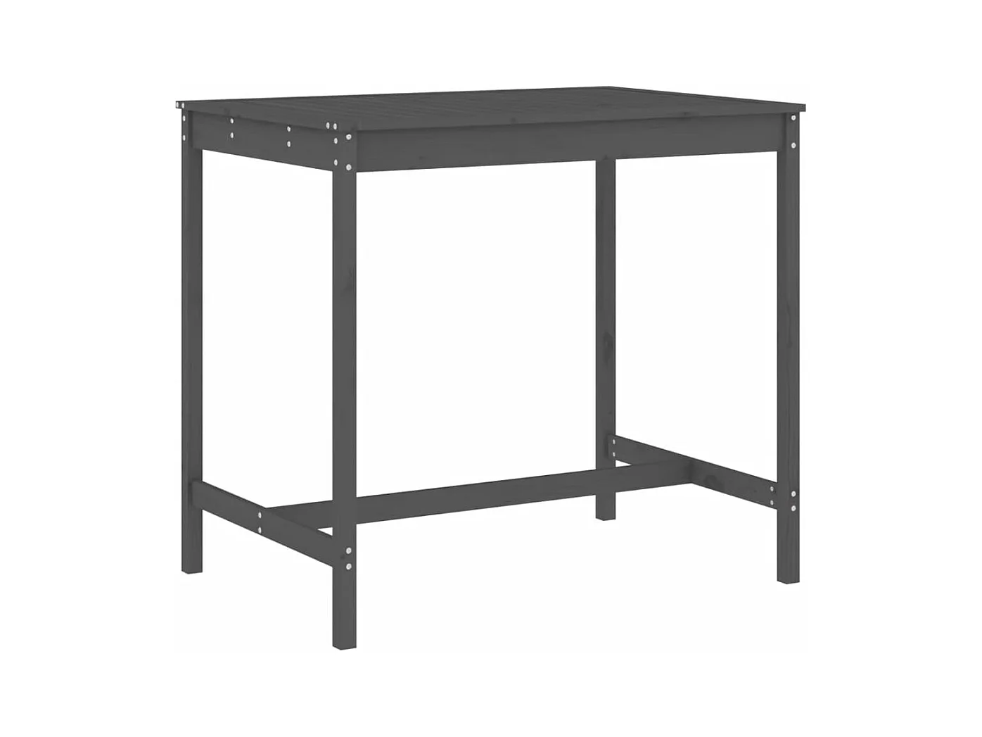 Tracy  Ensemble de bar de jardin 5 pcs gris bois de pin massif