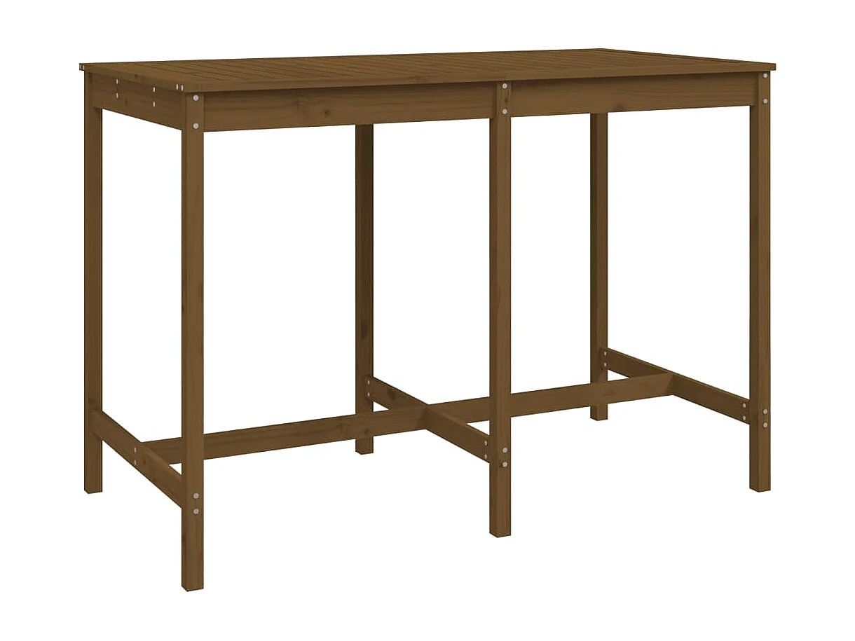 Xelrik  Ensemble de bar de jardin 7 pcs marron miel bois de pin massif