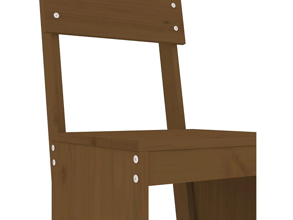 Xelrik  Ensemble de bar de jardin 7 pcs marron miel bois de pin massif