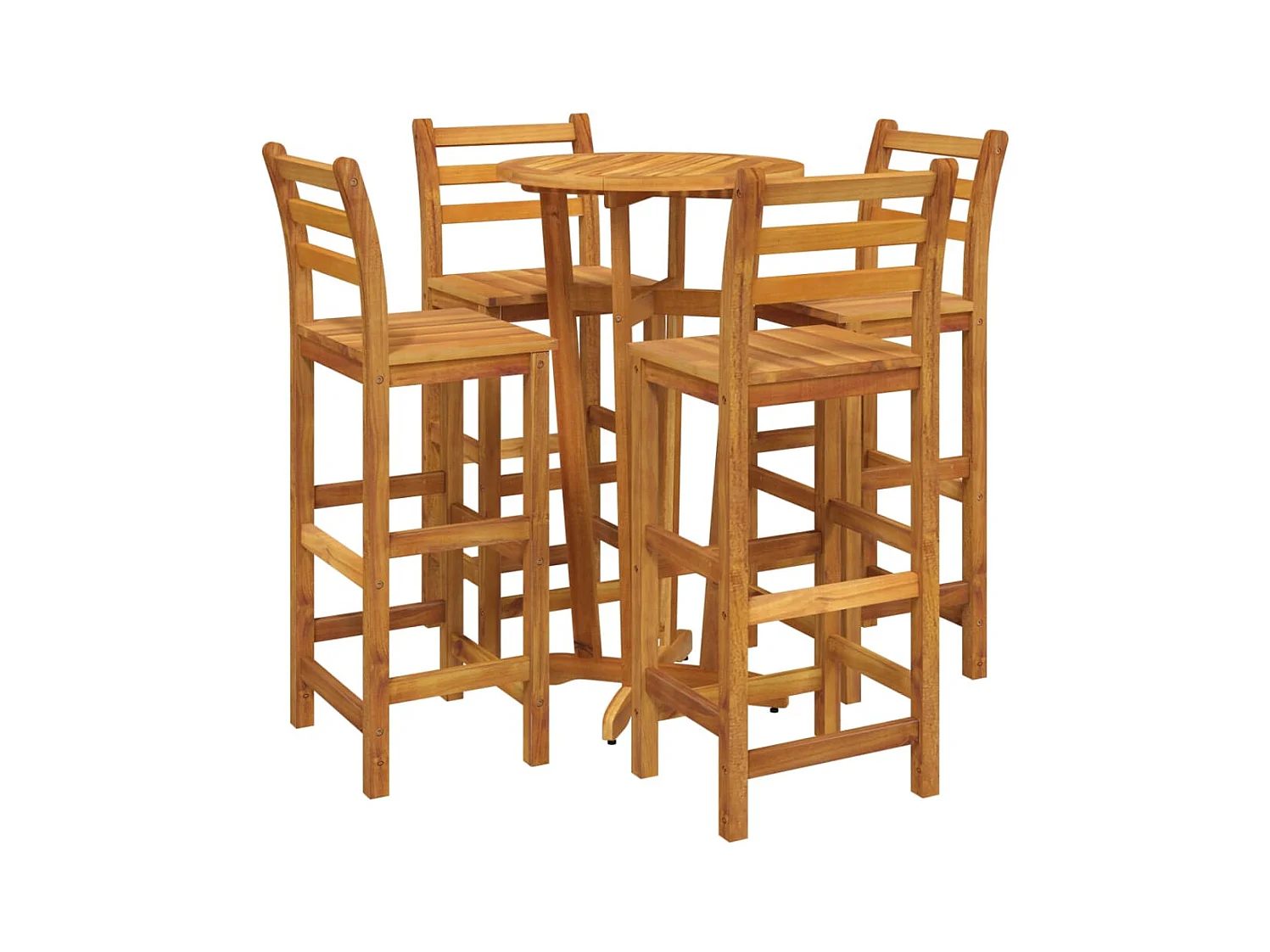 Frylda  Ensemble de bar de jardin 5 pcs bois d'acacia solide