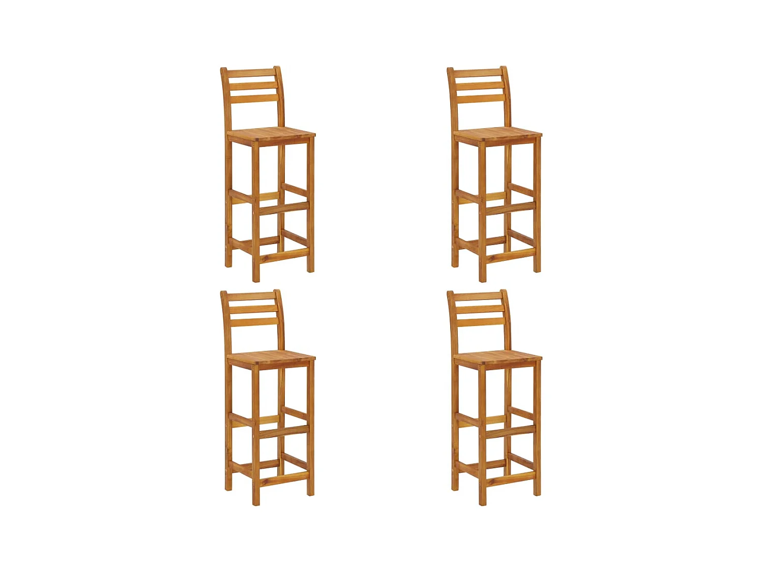 Frylda  Ensemble de bar de jardin 5 pcs bois d'acacia solide