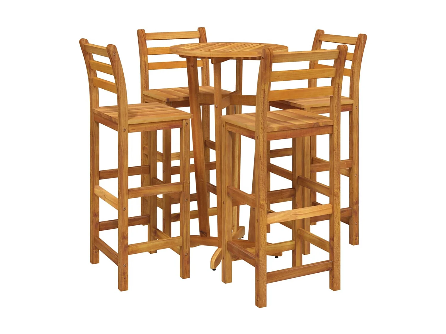 Frylda  Ensemble de bar de jardin 5 pcs bois d'acacia solide