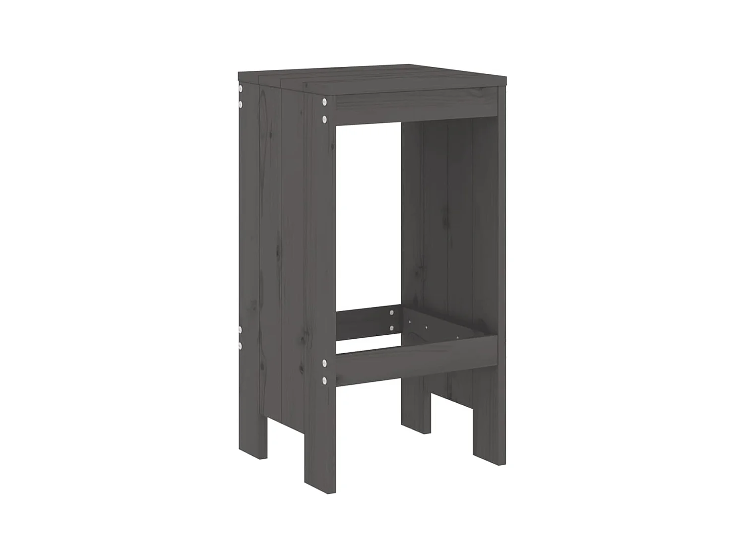 Claire-Rose-Anne  Ensemble de bar de jardin 9 pcs gris bois de pin massif