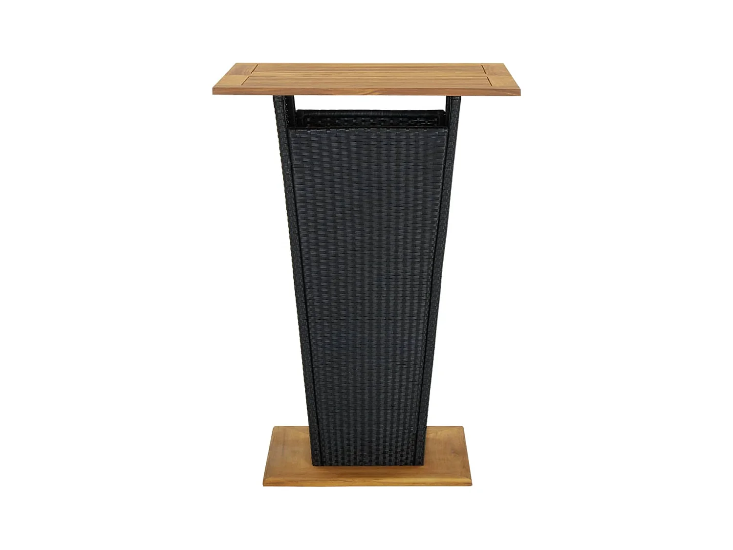 Woodmoor  Ensemble de bar de jardin 5 pcs et coussins Résine tressée Noir