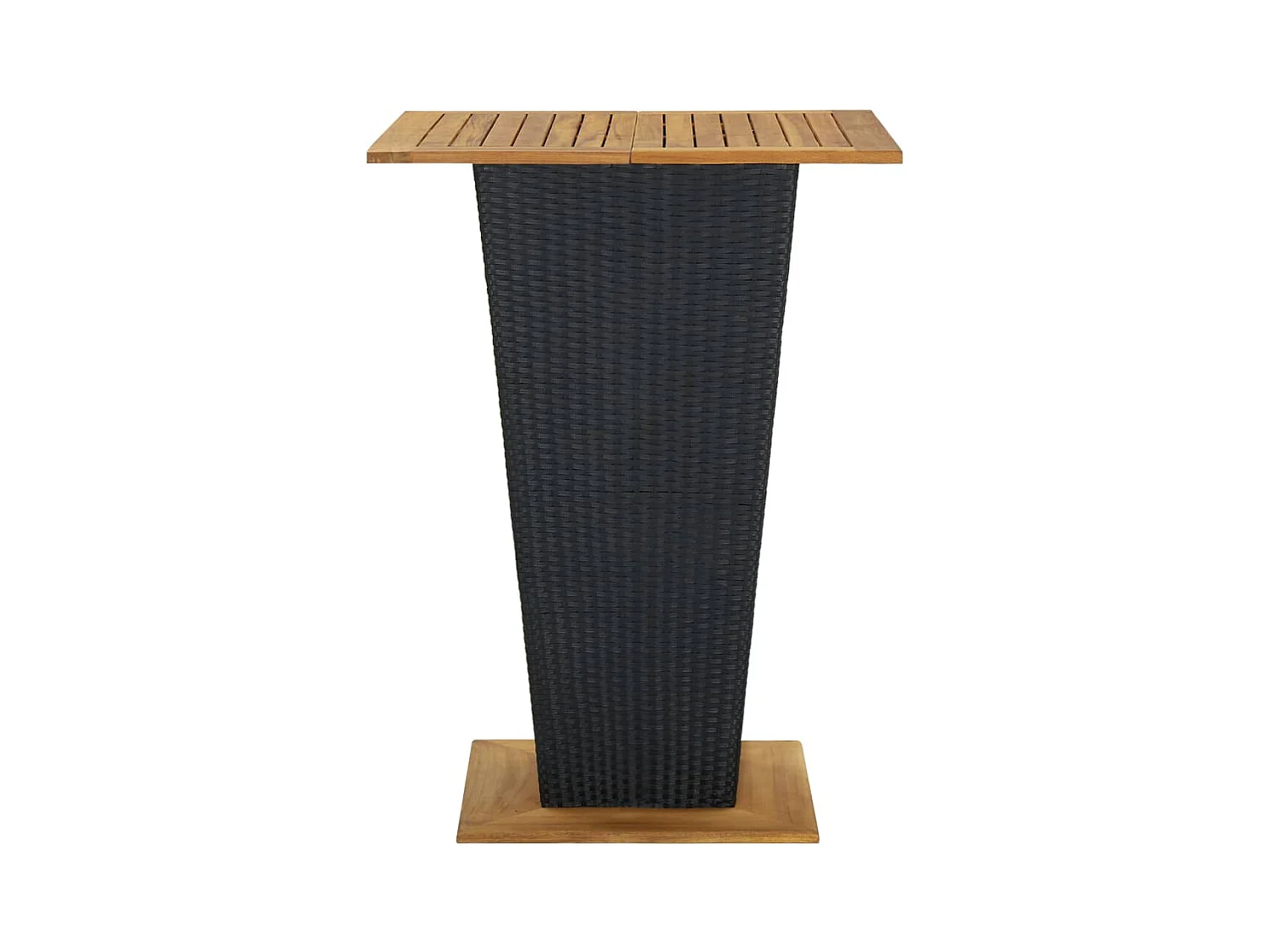 Woodmoor  Ensemble de bar de jardin 5 pcs et coussins Résine tressée Noir