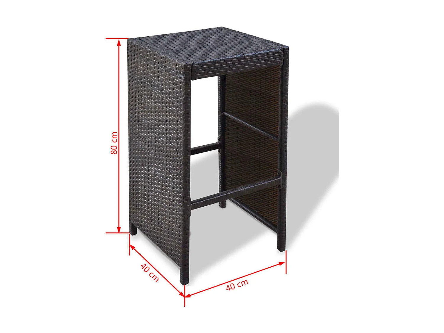 Laurent-Paul-Francis  Ensemble de bar de jardin 7 pcs coussins Résine tressée Marron