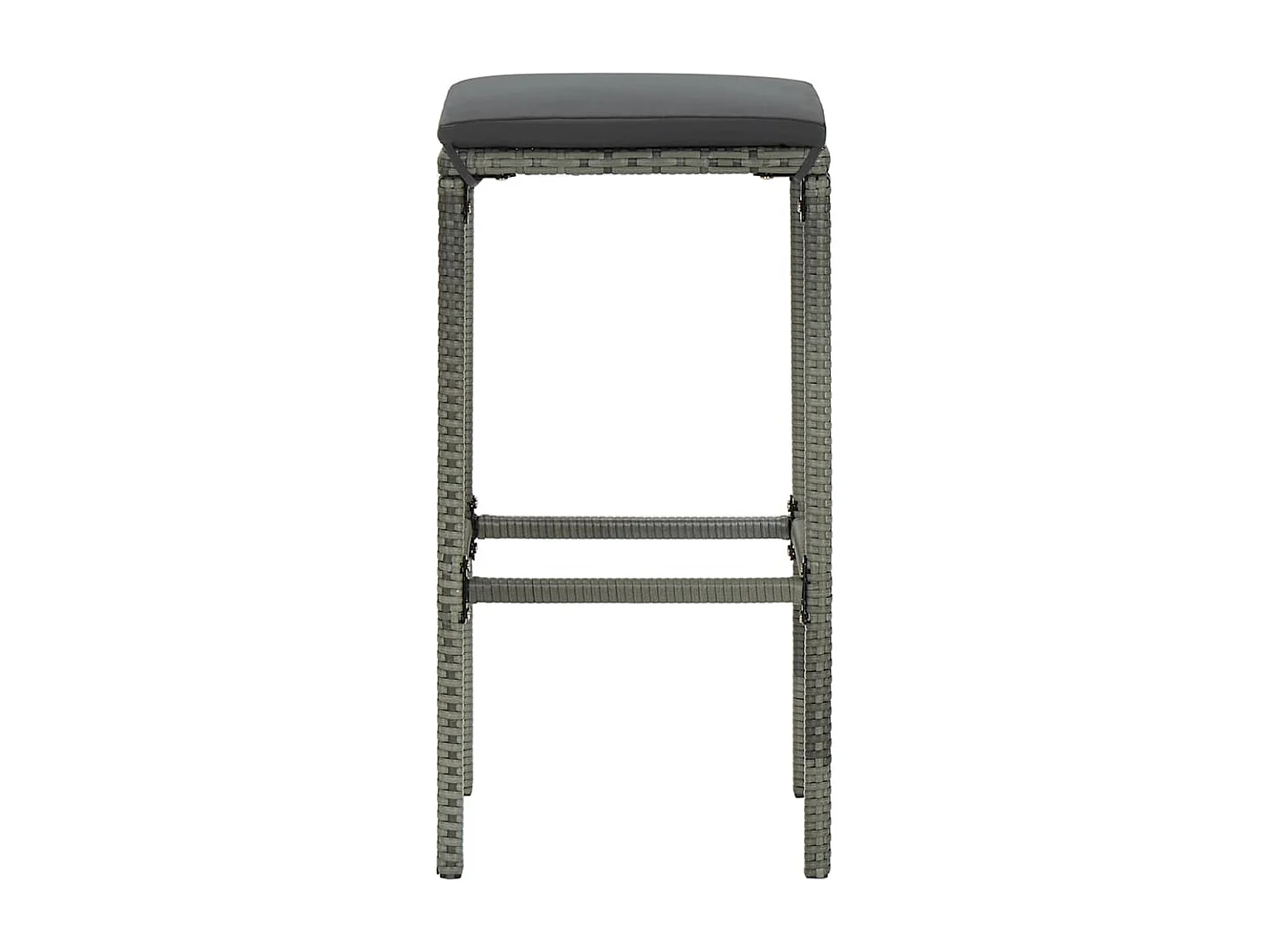 Kaden Lee  Ensemble de bar de jardin 5 pcs et coussins Résine tressée Gris