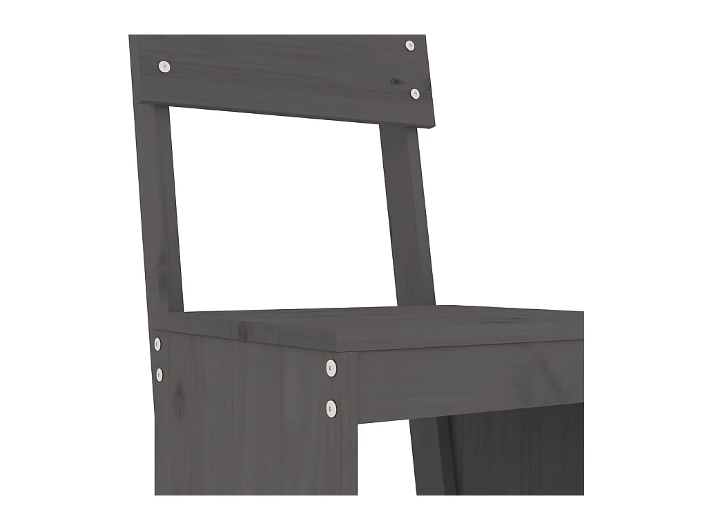 Henri-Gabriel  Ensemble de bar de jardin 9 pcs gris bois de pin massif