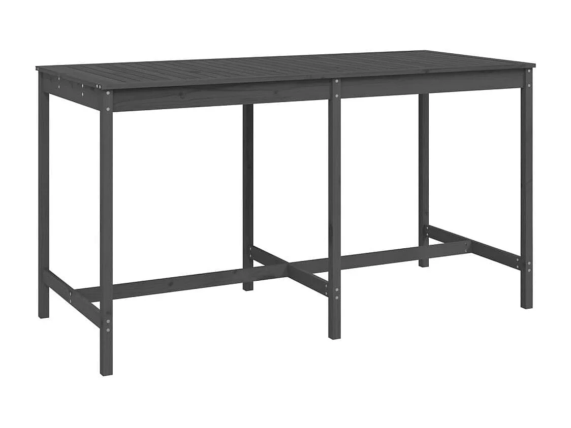 Henri-Gabriel  Ensemble de bar de jardin 9 pcs gris bois de pin massif