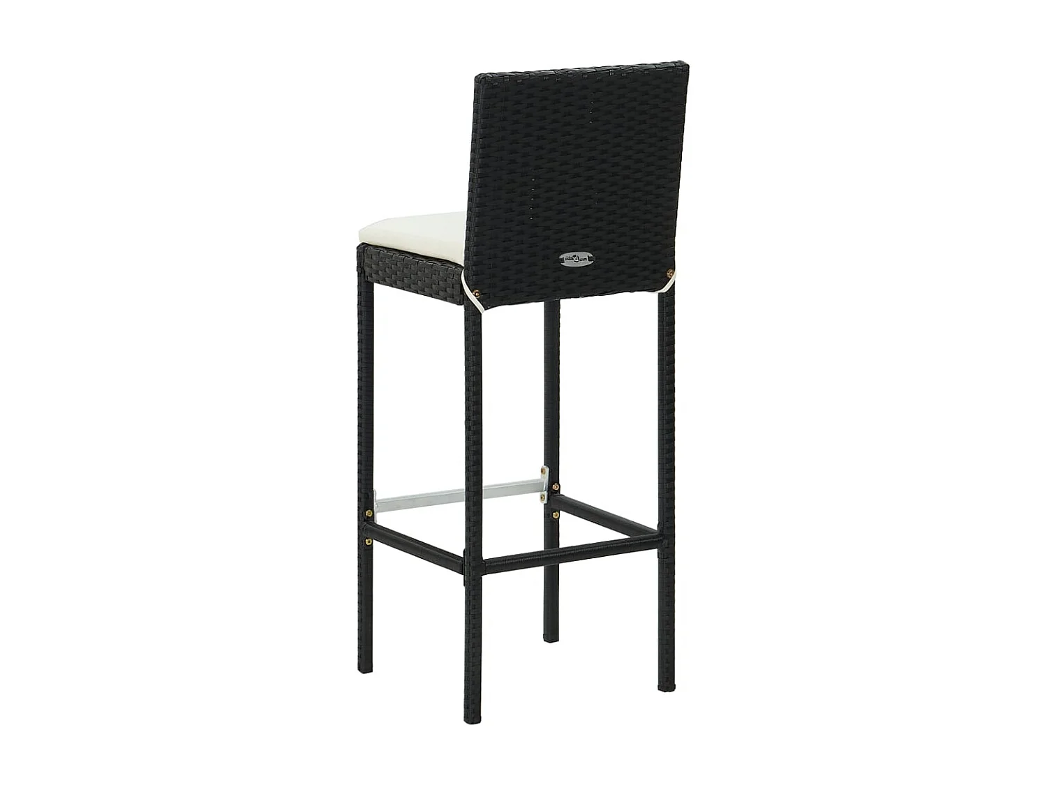 Ildir  Ensemble de bar de jardin 5 pcs et coussins Résine tressée Noir