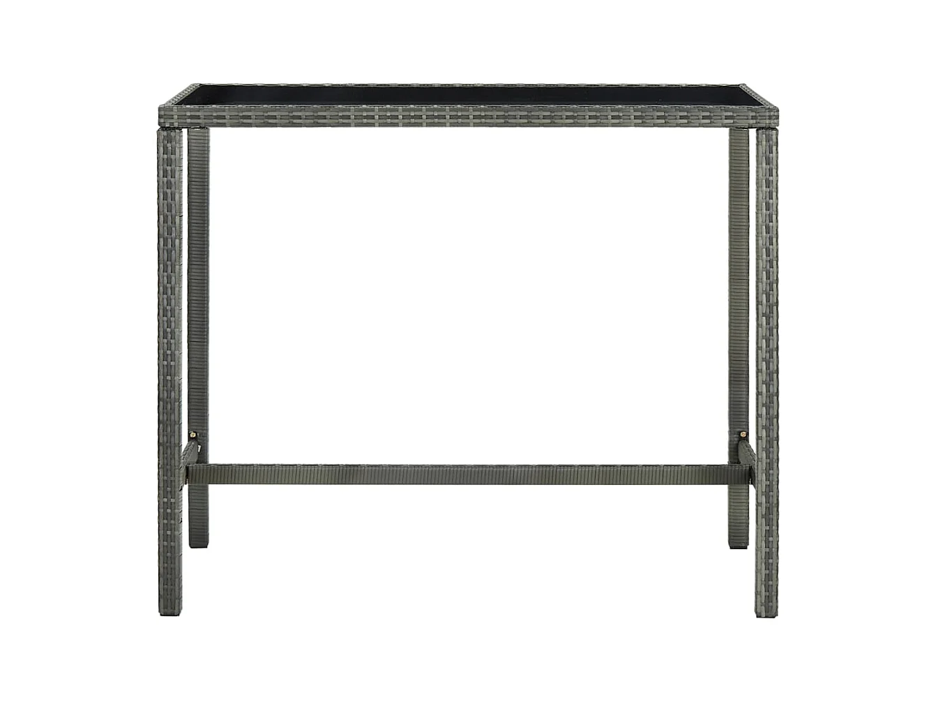 Helyra  Ensemble de bar de jardin 5 pcs et coussins Résine tressée Gris