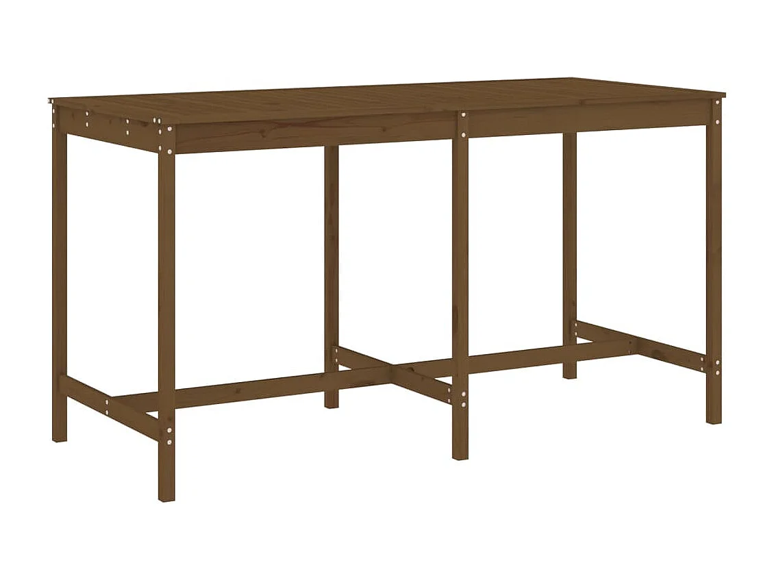 Lucien-Joseph-René  Ensemble de bar de jardin 9 pcs marron miel bois de pin massif