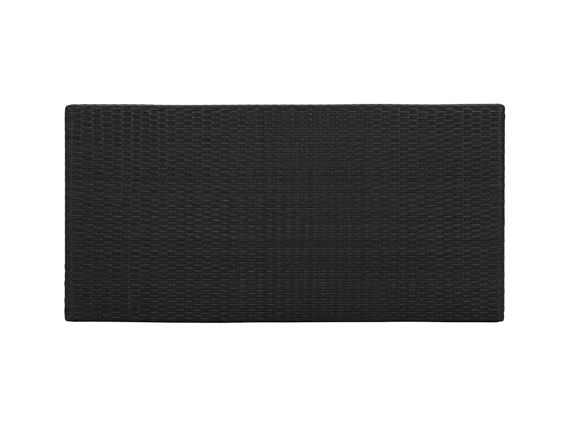 Fehmi  Ensemble de bar de jardin 5 pcs et coussins Résine tressée Noir