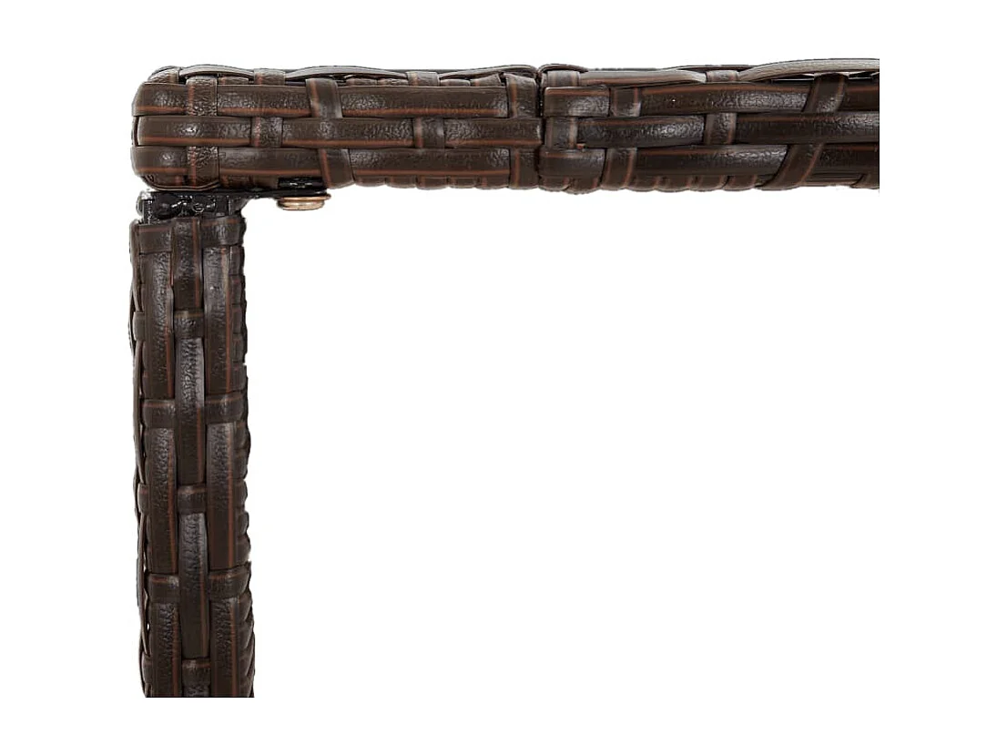 Suisun City  Ensemble de bar de jardin 9 pcs avec coussins marron poly rotin