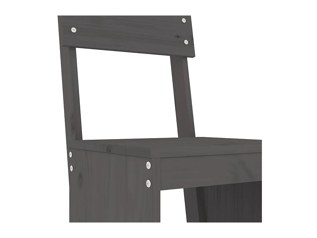 Xalor  Ensemble de bar de jardin 3 pcs gris bois de pin massif