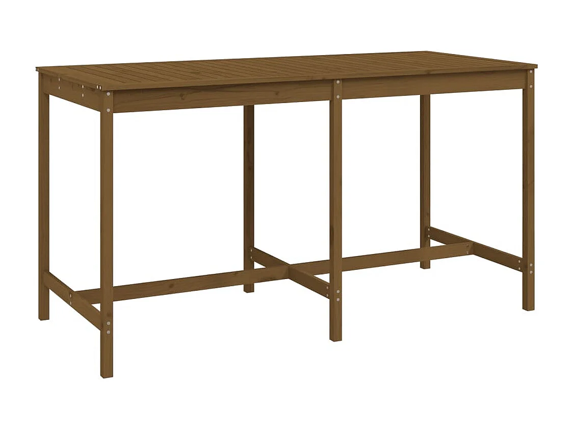 Claire-Rose-Anne  Ensemble de bar de jardin 9 pcs marron miel bois de pin massif