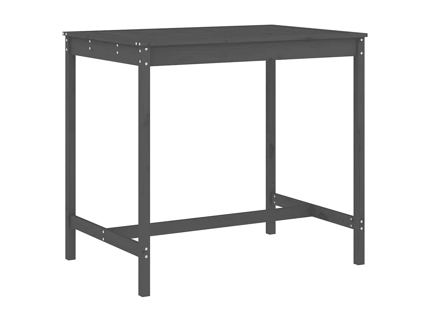 Yrave  Ensemble de bar de jardin 5 pcs gris bois de pin massif