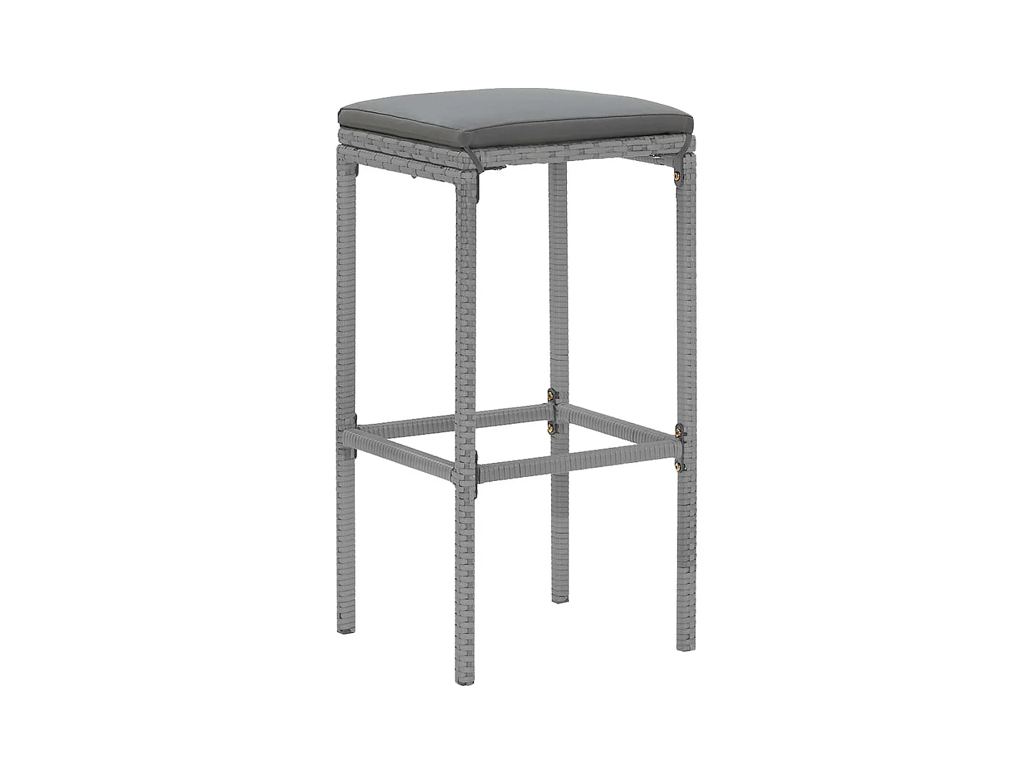 Grylin  Ensemble de bar de jardin 7 pcs avec coussins gris poly rotin