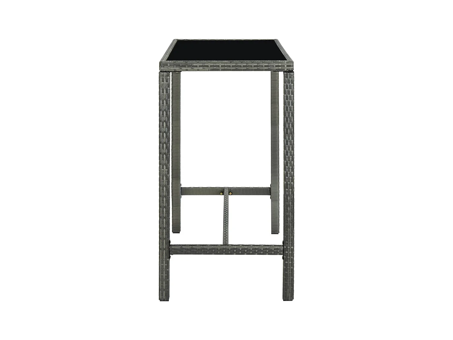 Mary  Ensemble de bar de jardin 9 pcs et coussins Résine tressée Gris