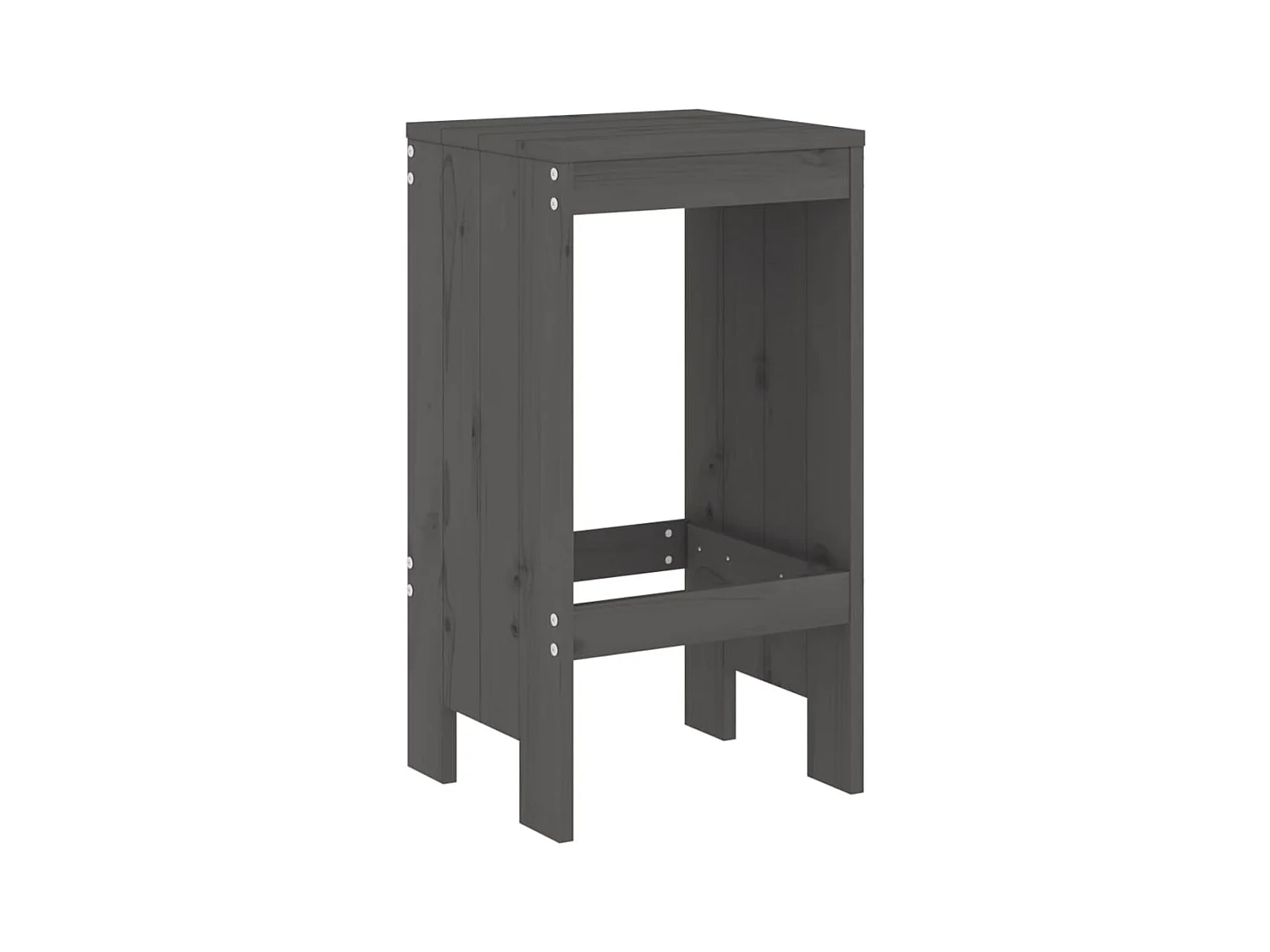 Claire-Julienne  Ensemble de bar de jardin 5 pcs gris bois de pin massif