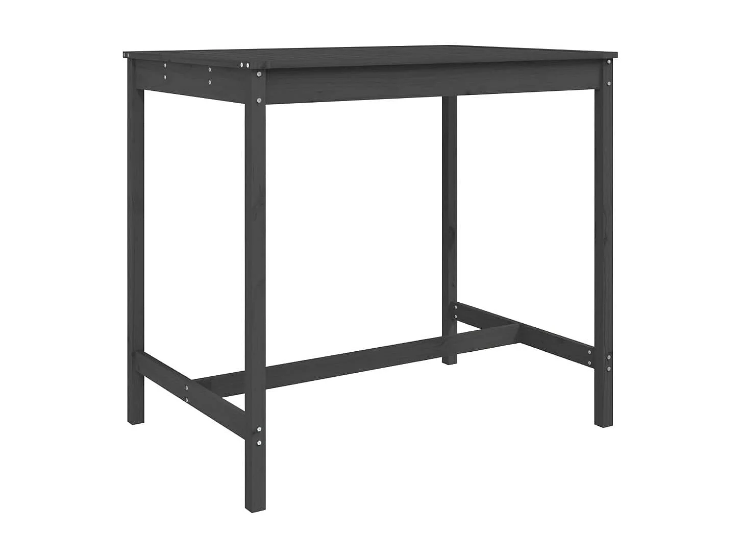 Claire-Julienne  Ensemble de bar de jardin 5 pcs gris bois de pin massif