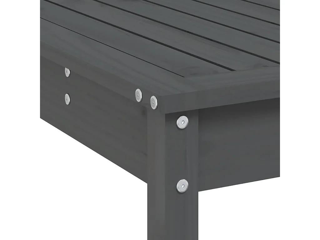 Claire-Julienne  Ensemble de bar de jardin 5 pcs gris bois de pin massif