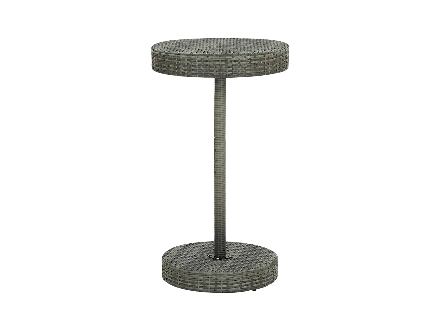 Ildir  Ensemble de bar de jardin 3 pcs et coussins Résine tressée Gris