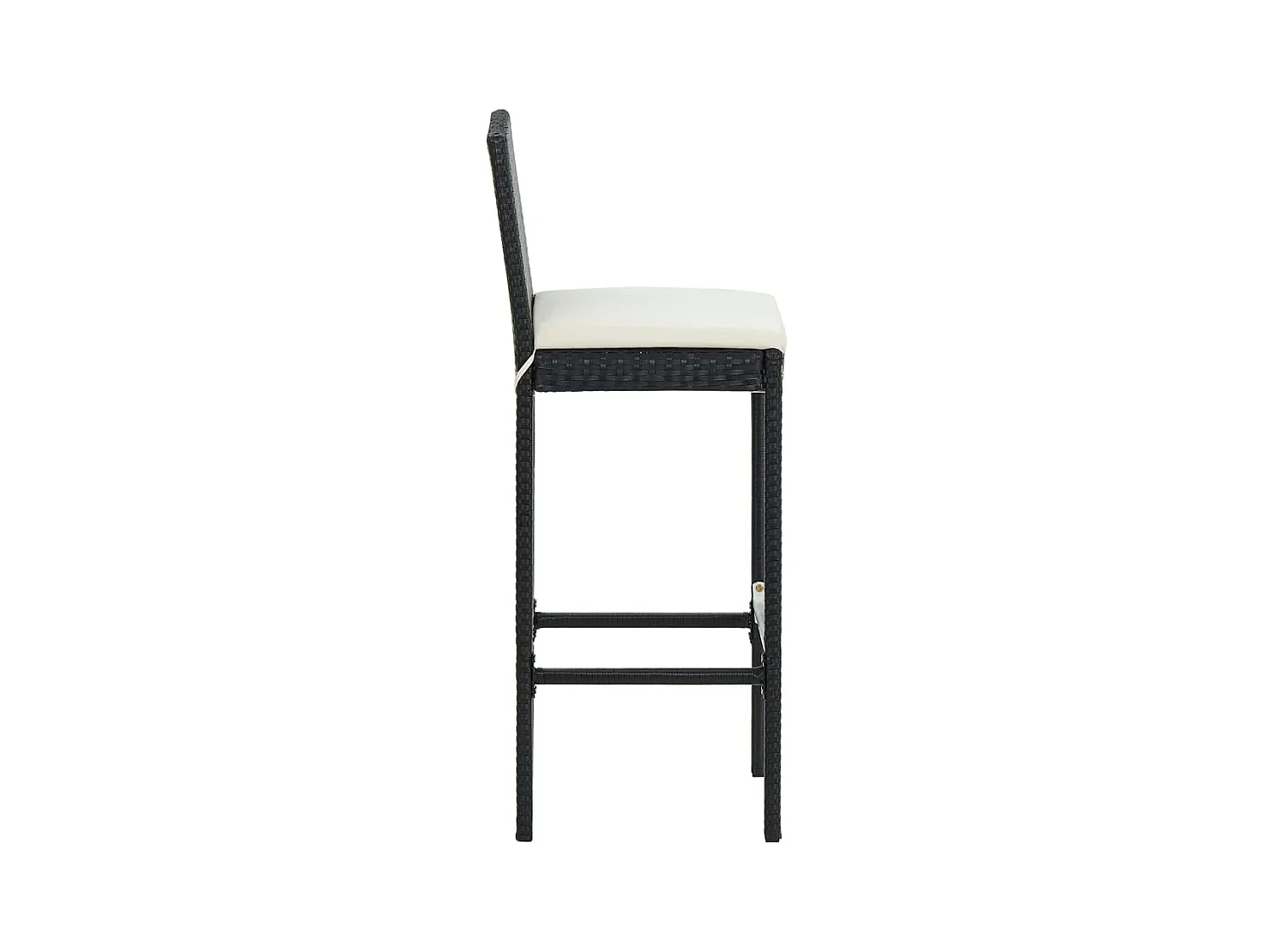 Elk City  Ensemble de bar d'extérieur 7 pcs coussins Résine tressée Noir